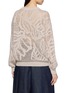 Back View - Click To Enlarge - BRUNELLO CUCINELLI - Crewneck Openwork Floral Knit Sweater