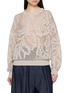 Main View - Click To Enlarge - BRUNELLO CUCINELLI - Crewneck Openwork Floral Knit Sweater