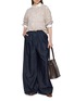 Figure View - Click To Enlarge - BRUNELLO CUCINELLI - Crewneck Openwork Floral Knit Sweater