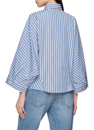 Back View - Click To Enlarge - BRUNELLO CUCINELLI - Striped Boxy Shirt