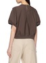 Back View - Click To Enlarge - BRUNELLO CUCINELLI - Sequinned Crewneck Techno Cotton Popeline Knit Blouse