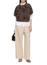 Figure View - Click To Enlarge - BRUNELLO CUCINELLI - Sequinned Crewneck Techno Cotton Popeline Knit Blouse