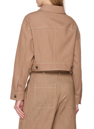 Back View - Click To Enlarge - BRUNELLO CUCINELLI - Cropped Cotton Jacket