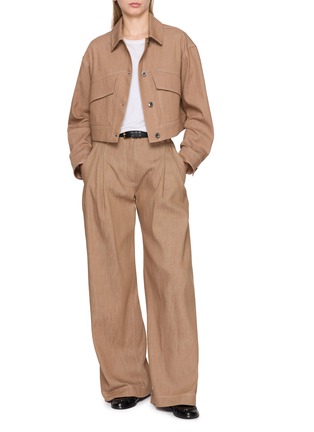 Figure View - Click To Enlarge - BRUNELLO CUCINELLI - Cropped Cotton Jacket