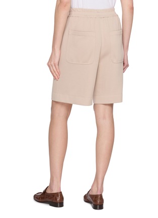 Back View - Click To Enlarge - BRUNELLO CUCINELLI - Elasticated Waistband Cotton Bermuda Shorts