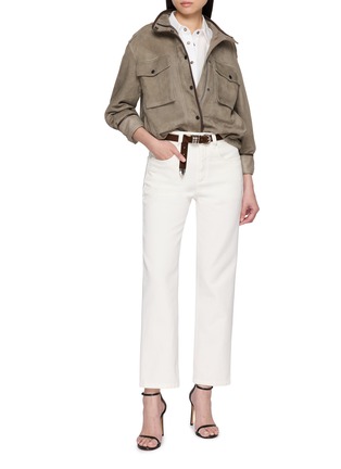 Figure View - Click To Enlarge - BRUNELLO CUCINELLI - Straight Leg Cotton Pants