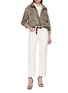 Figure View - Click To Enlarge - BRUNELLO CUCINELLI - Straight Leg Cotton Pants