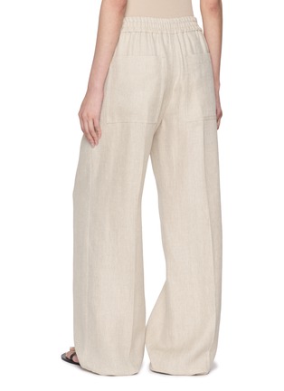 Back View - Click To Enlarge - BRUNELLO CUCINELLI - Elasticated Wide Leg Pants