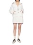 Figure View - Click To Enlarge - BRUNELLO CUCINELLI - Lightweight Cotton Mini Skirt