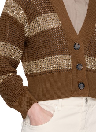  - BRUNELLO CUCINELLI - Sequin Open Knit Cardigan