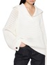  - BRUNELLO CUCINELLI - V-Neck Wide Lapel Cotton Knit Sweater