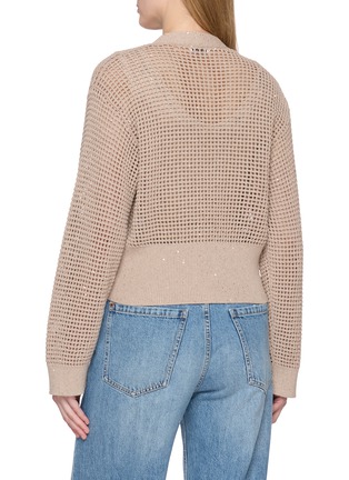 Back View - Click To Enlarge - BRUNELLO CUCINELLI - V-Neck Cotton Knit Cardigan