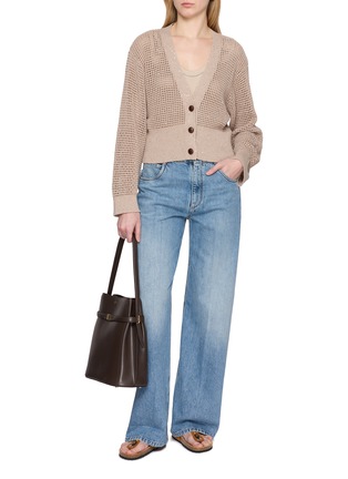 Figure View - Click To Enlarge - BRUNELLO CUCINELLI - V-Neck Cotton Knit Cardigan