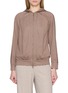 Main View - Click To Enlarge - BRUNELLO CUCINELLI - Contrast Stripe Zip Up Jacket