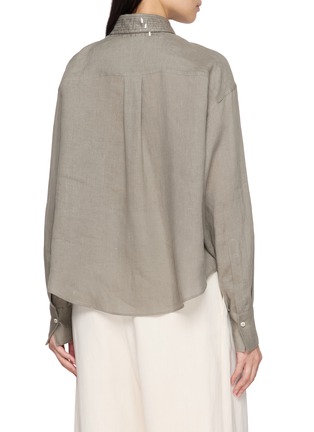 Back View - Click To Enlarge - BRUNELLO CUCINELLI - Long Sleeve Linen Shirt