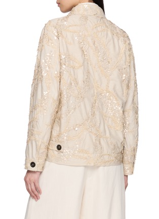 Back View - Click To Enlarge - BRUNELLO CUCINELLI - Long Sleeve Embellished Jacket