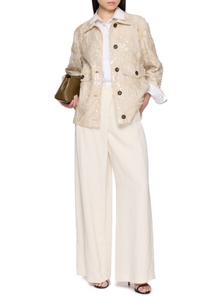 Figure View - Click To Enlarge - BRUNELLO CUCINELLI - Long Sleeve Embellished Jacket
