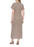 Back View - Click To Enlarge - BRUNELLO CUCINELLI - Ribbed Crewneck Linen Blend Dress
