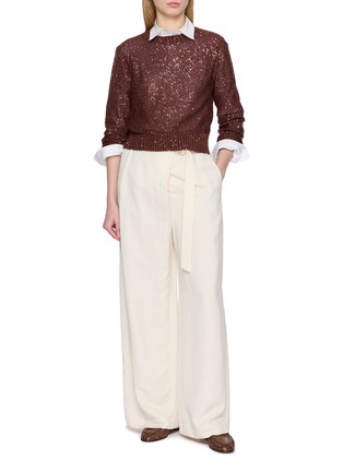 Figure View - Click To Enlarge - BRUNELLO CUCINELLI - Sequin Knit Sweater
