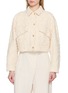 BRUNELLO CUCINELLI Cropped Fringed Cotton Denim Jacket