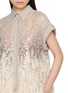  - BRUNELLO CUCINELLI - Cap Sleeve Embellished Silk Chiffon Shirt