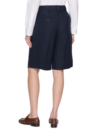 Back View - Click To Enlarge - BRUNELLO CUCINELLI - Pleated Viscose Bermuda Shorts