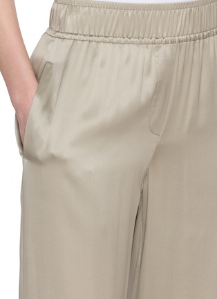  - BRUNELLO CUCINELLI - Elastic Waistband Silk Wide Leg Pants