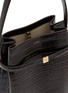 Detail View - Click To Enlarge - TOTEME - Belted Croco Embossed Leather Bucket Bag