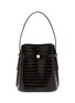 Main View - Click To Enlarge - TOTEME - Belted Croco Embossed Leather Bucket Bag