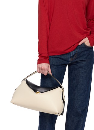 Front View - Click To Enlarge - TOTEME - T-lock Embroidered Leather Top Handle Bag