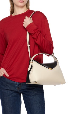 Figure View - Click To Enlarge - TOTEME - T-lock Embroidered Leather Top Handle Bag