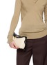 Figure View - Click To Enlarge - TOTEME - T-Lock Embroidered Leather Clutch Bag