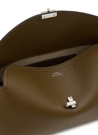 Detail View - Click To Enlarge - TOTEME - T-lock Grained-leather Clutch Bag