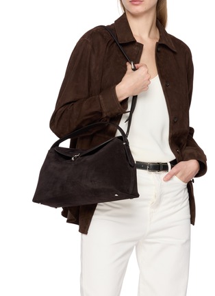 Figure View - Click To Enlarge - TOTEME - T-lock Suede Top Handle Bag