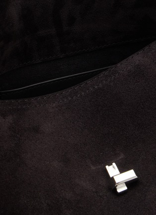 Detail View - Click To Enlarge - TOTEME - T-Lock Suede Clutch Bag