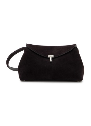 Main View - Click To Enlarge - TOTEME - T-Lock Suede Clutch Bag