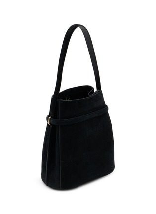 Detail View - Click To Enlarge - TOTEME - Belted Suede Leather Bucket Bag
