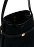 Detail View - Click To Enlarge - TOTEME - Belted Suede Leather Bucket Bag