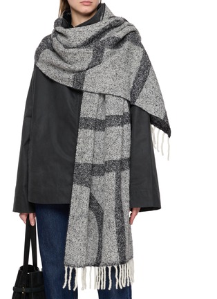 Figure View - Click To Enlarge - TOTEME - Monogram Jacquard Scarf