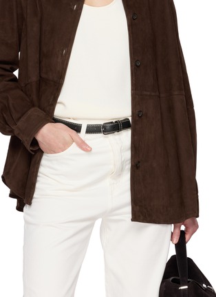 Figure View - Click To Enlarge - TOTEME - Slim Grained Leather Belt