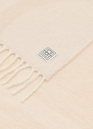 Detail View - Click To Enlarge - TOTEME - Monogram Jacquard Scarf