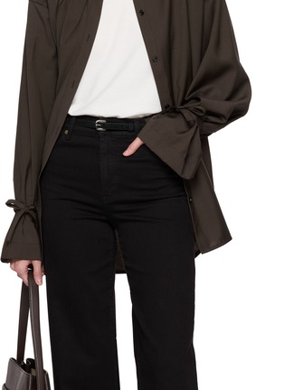 Figure View - Click To Enlarge - TOTEME - Thin Suede Leather Belt