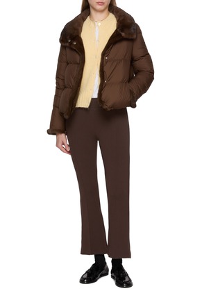 Figure View - Click To Enlarge - KRUF - Mink Fur Collar Down Jacket