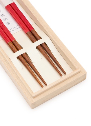 Detail View - Click To Enlarge - DIGRAFT - Red Lacquer Chopsticks — Set Of 2