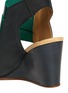 Detail View - Click To Enlarge - MM6 MAISON MARGIELA - Elasticated sling-back suede wedge sandals