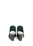 Back View - Click To Enlarge - MM6 MAISON MARGIELA - Elasticated sling-back suede wedge sandals