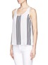Front View - Click To Enlarge - THEORY - Issac stripe silk tank top