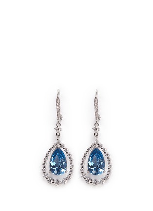 Main View - Click To Enlarge - CZ BY KENNETH JAY LANE - Suspended pear-cut drop earrings