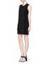 Figure View - Click To Enlarge - THEORY - Dambran silk overlay knit dress