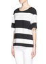Front View - Click To Enlarge - ACNE STUDIOS - Wonder Stripe T-shirt